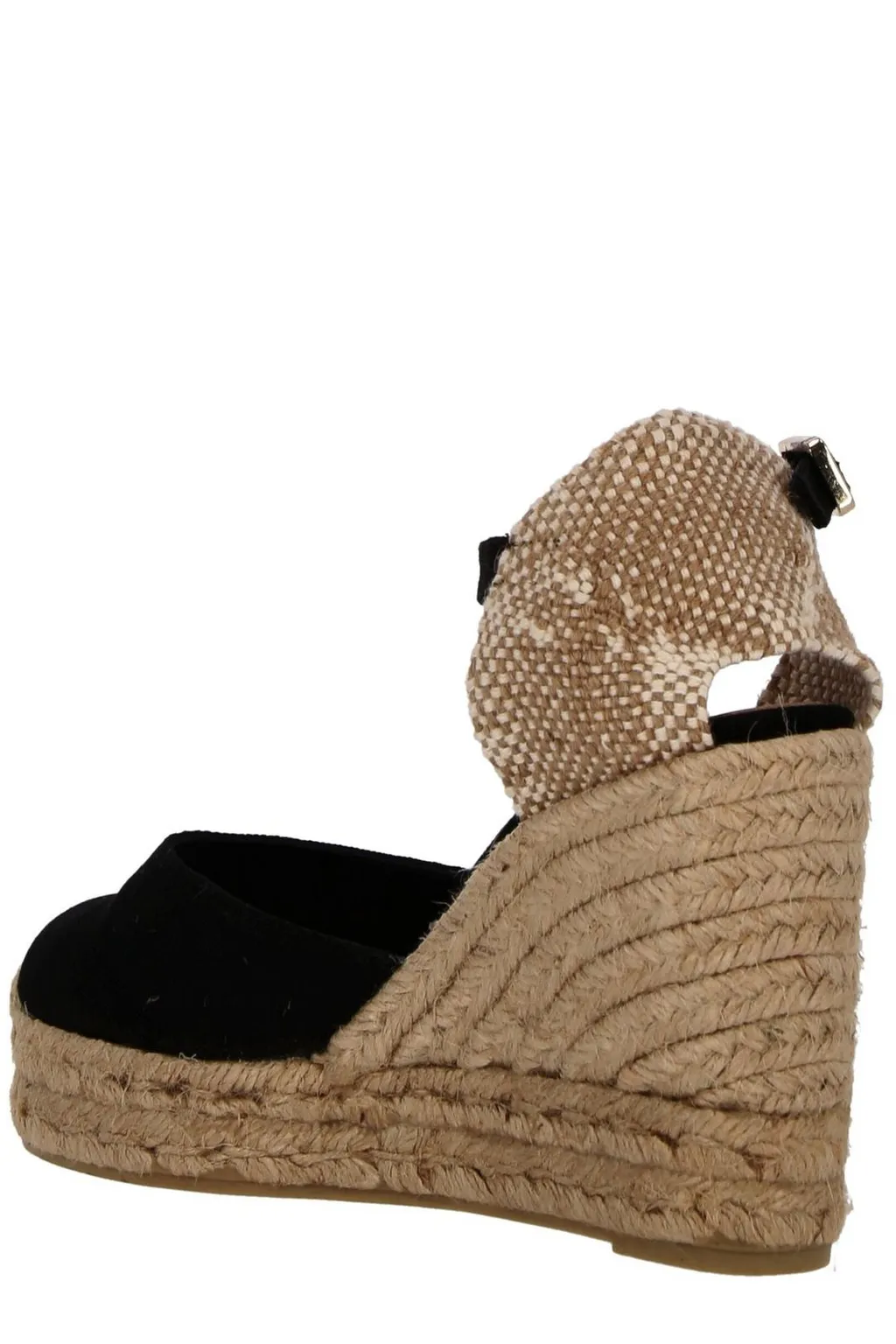 Carol Buckled Wedge-Heel Espadrilles