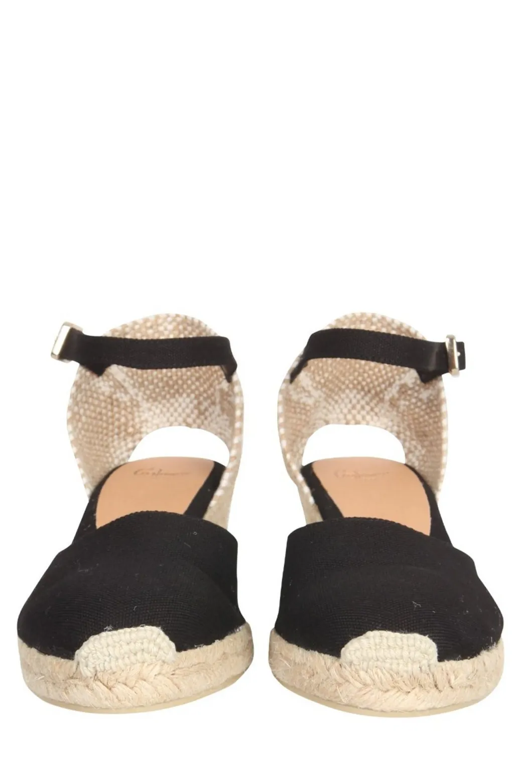 Buckle Fastened Mid Wedge Heeled Espadrilles