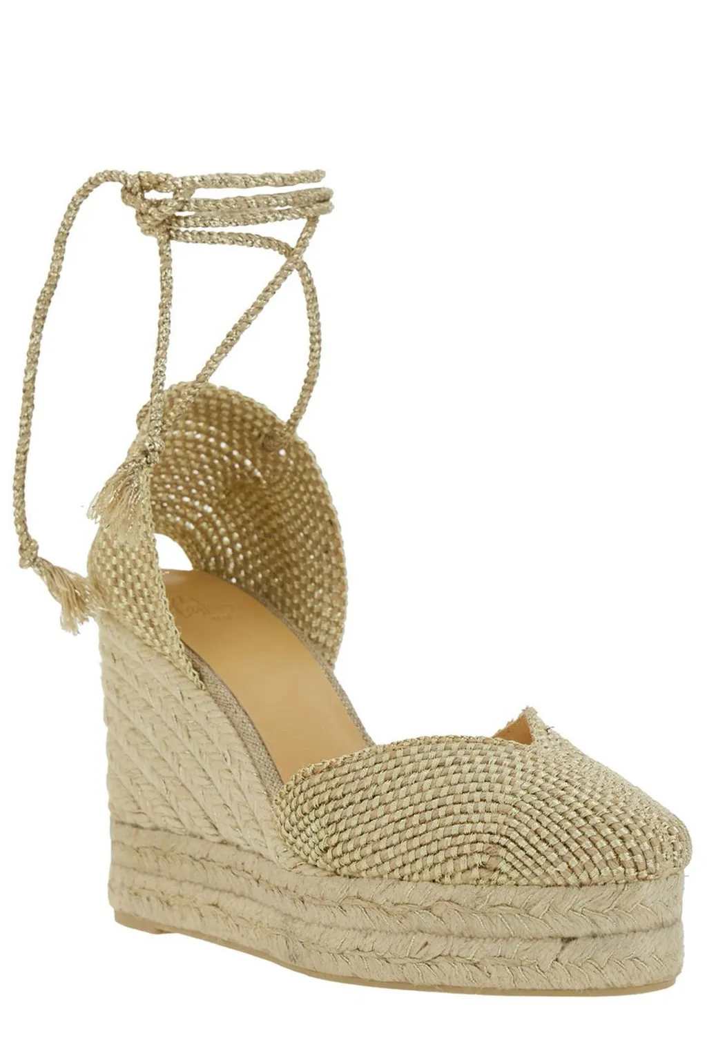 Cora Lace-Up Wedge Espadrilles