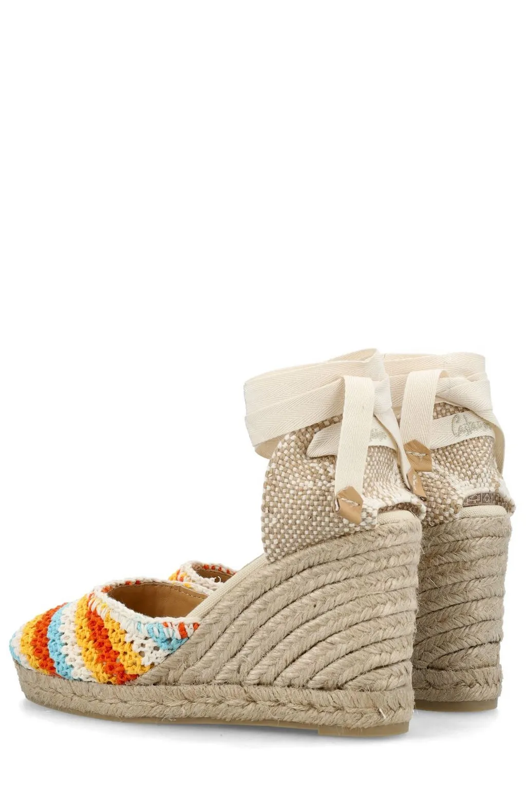 Carina Crochet Ankle Strap Wedge Espadrilles