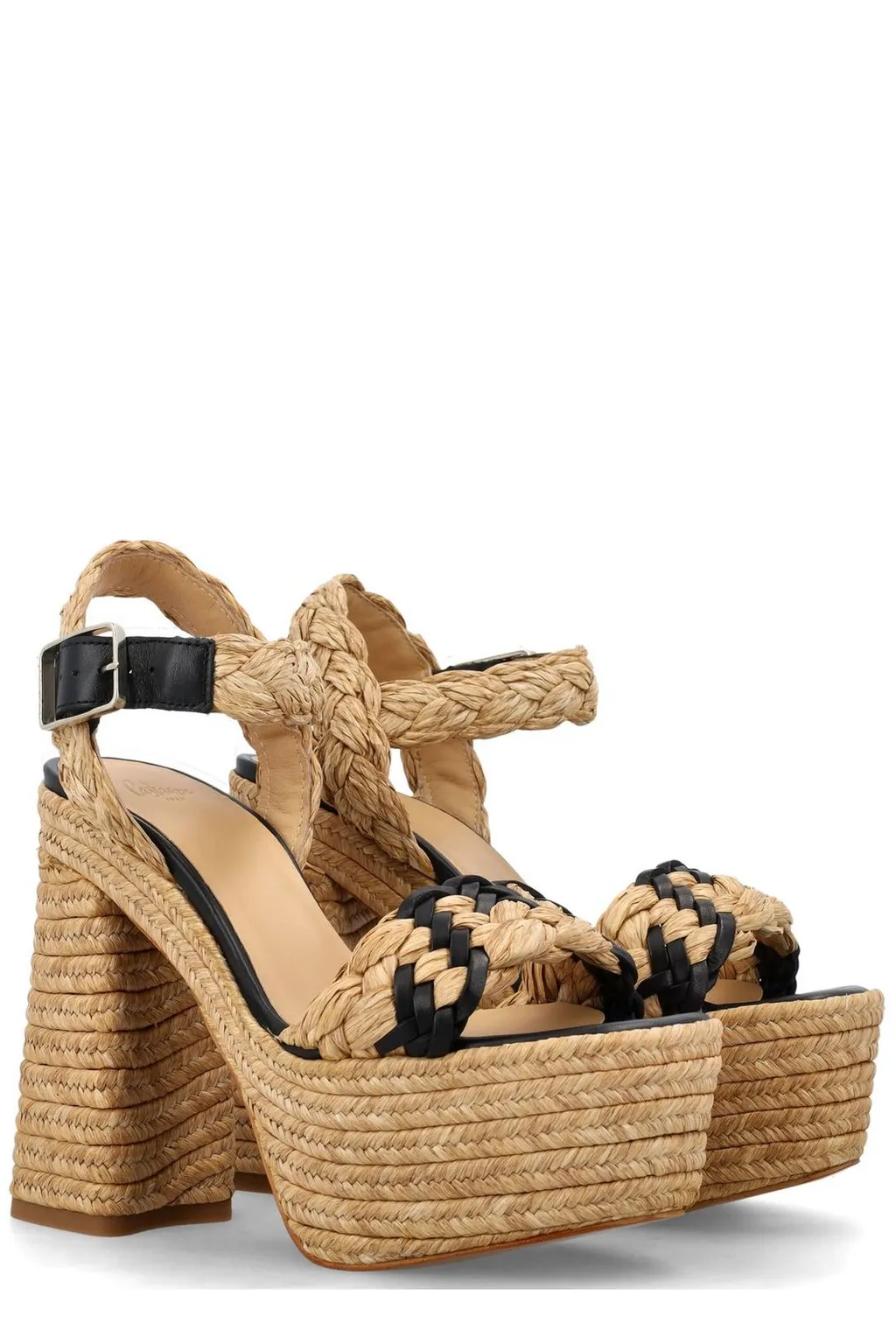 Agnes Braided Strap Block Heel Sandals