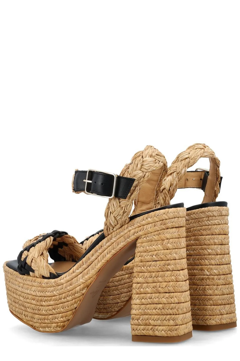 Agnes Braided Strap Block Heel Sandals