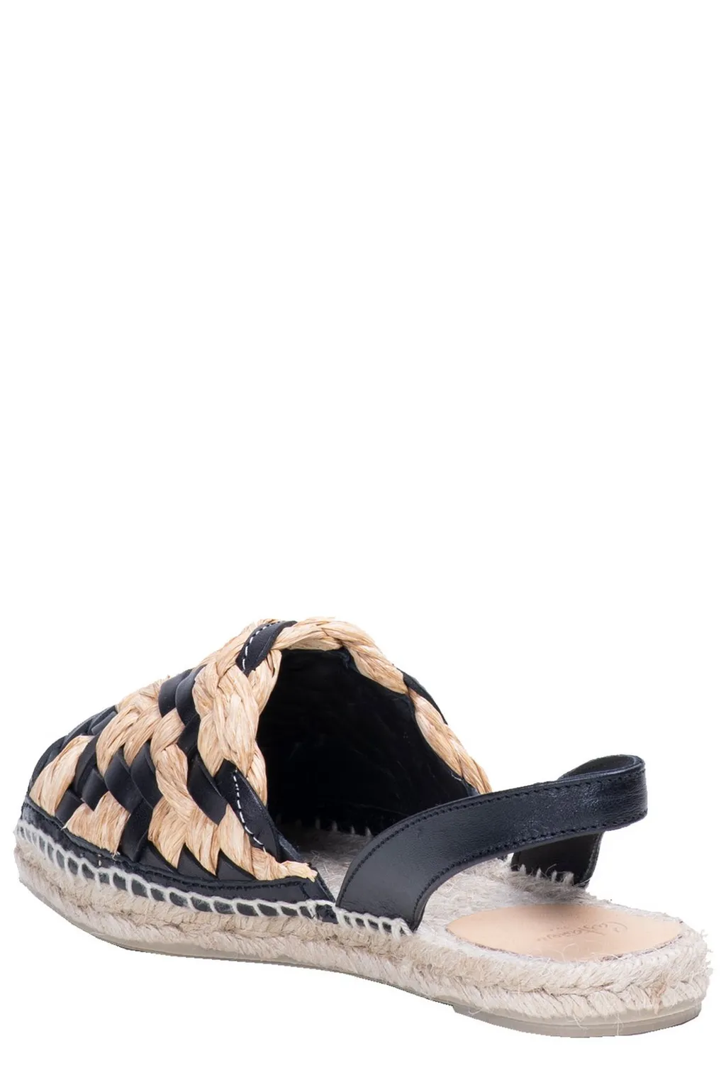Interwoven Slingback Flat Espadrilles