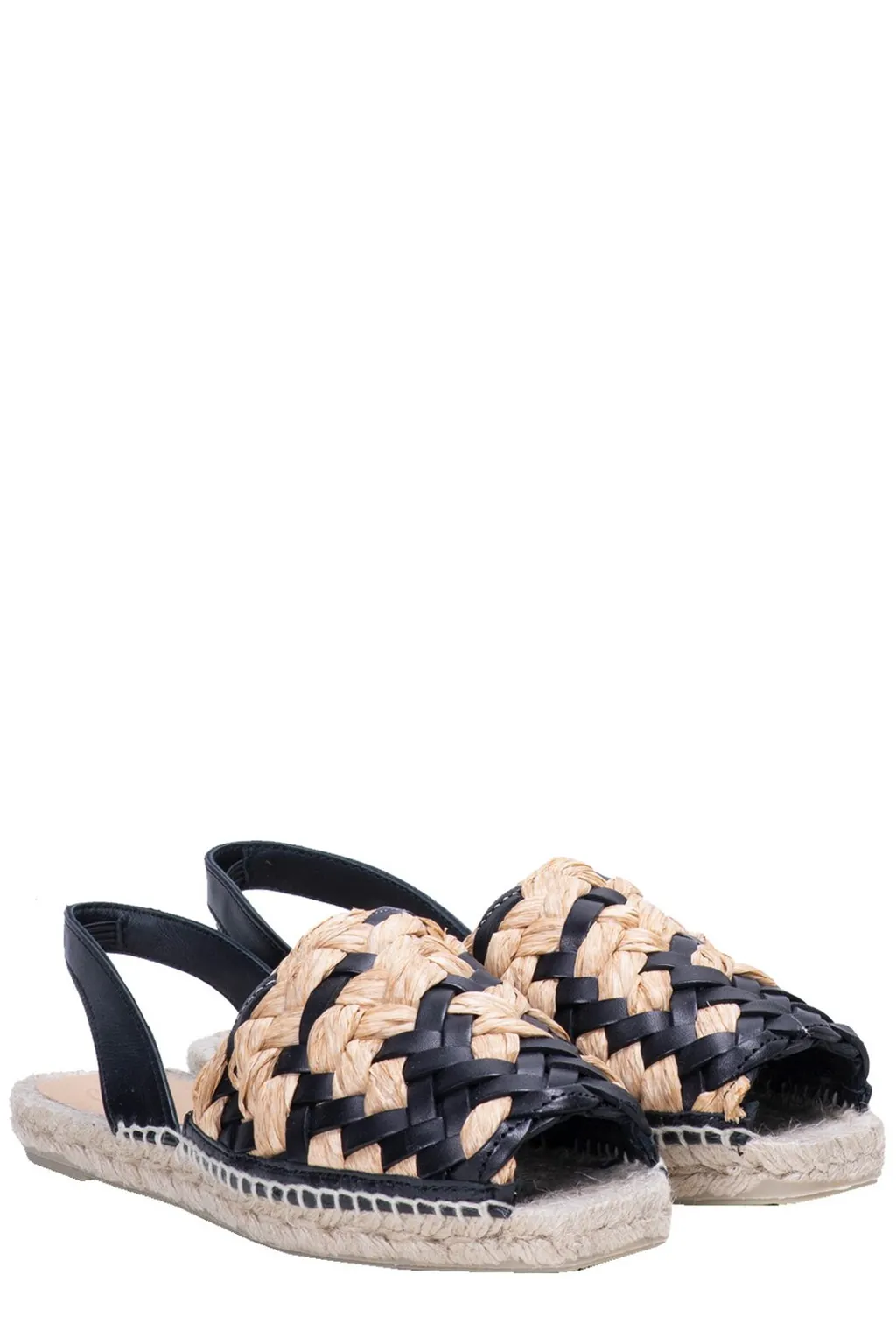 Interwoven Slingback Flat Espadrilles