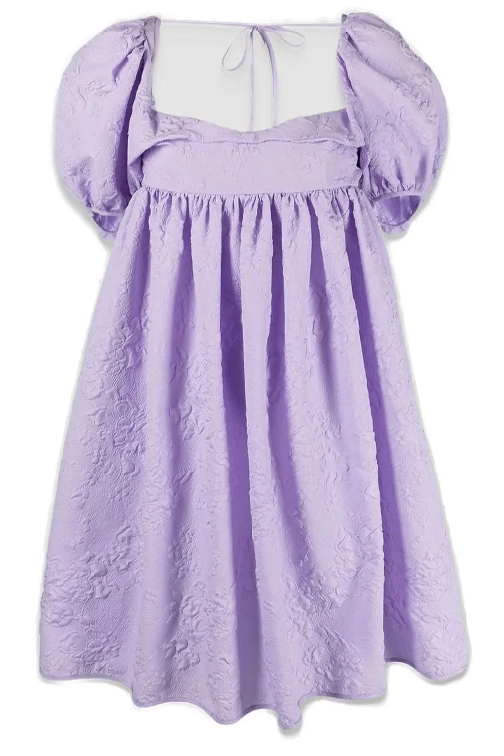 Puff Sleeve Matelasse Dress