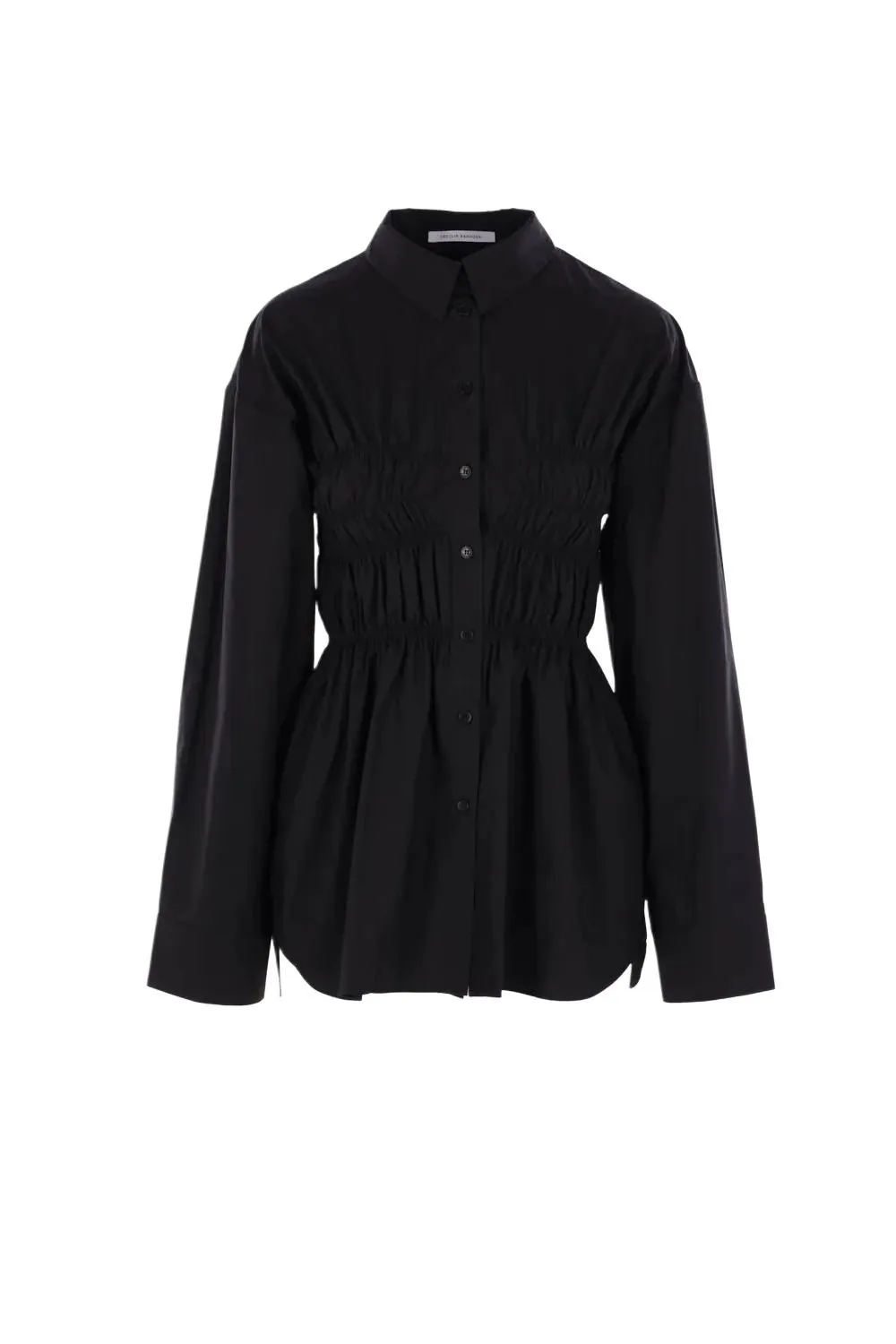 Ruched Poplin Shirt