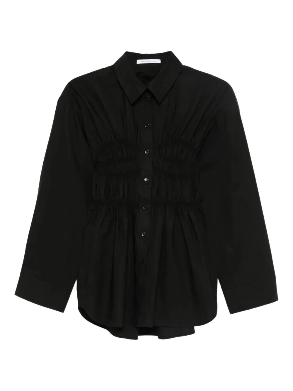 Ruched Poplin Shirt