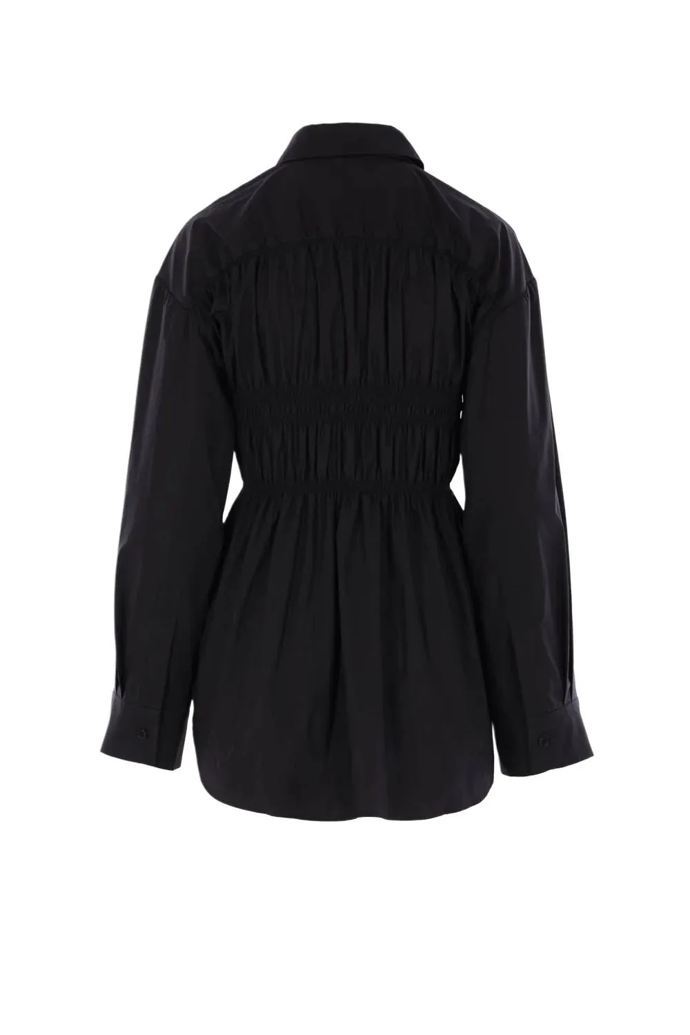 Ruched Poplin Shirt
