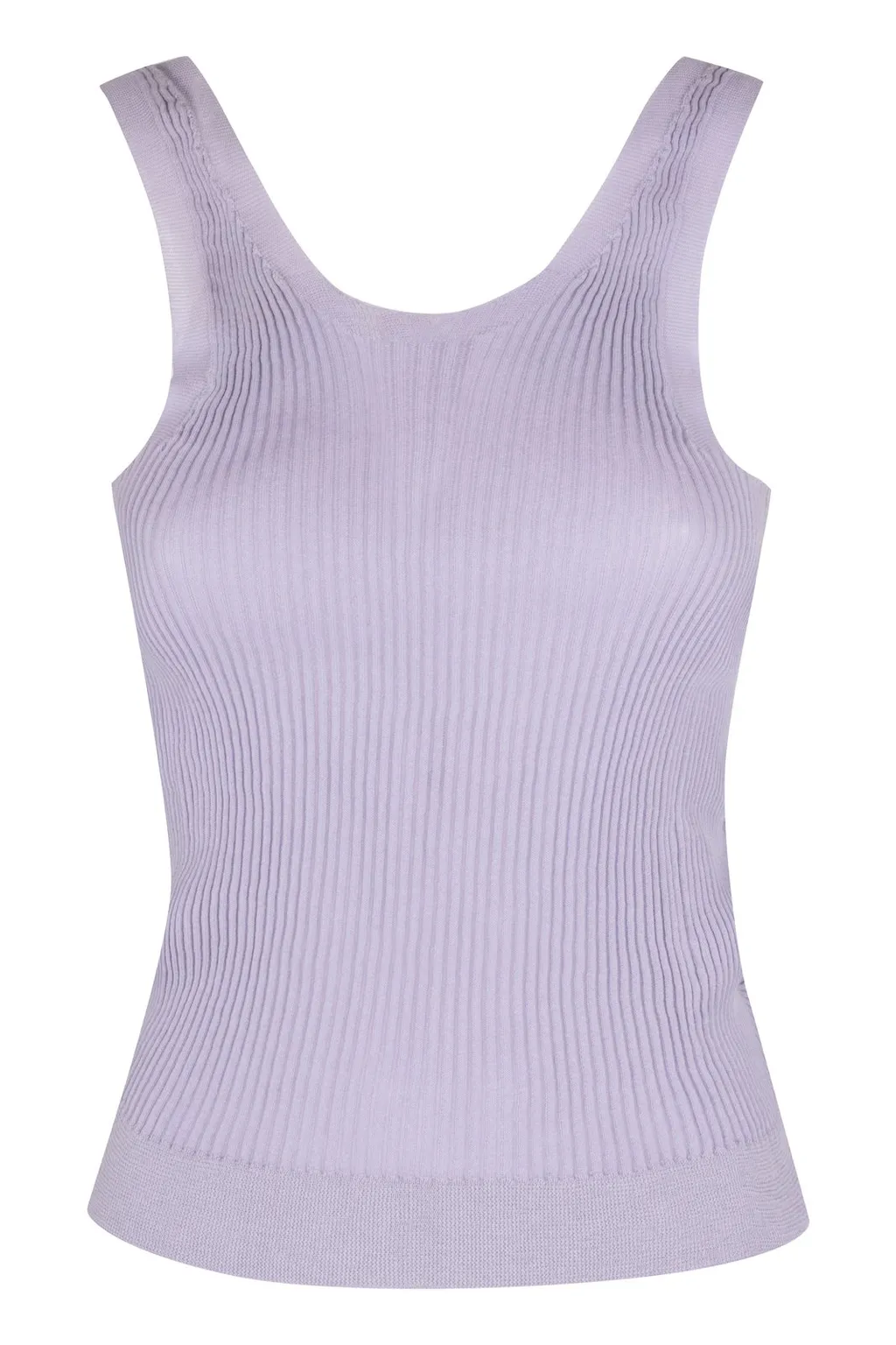 Ribbed Knit Sleeveless Top