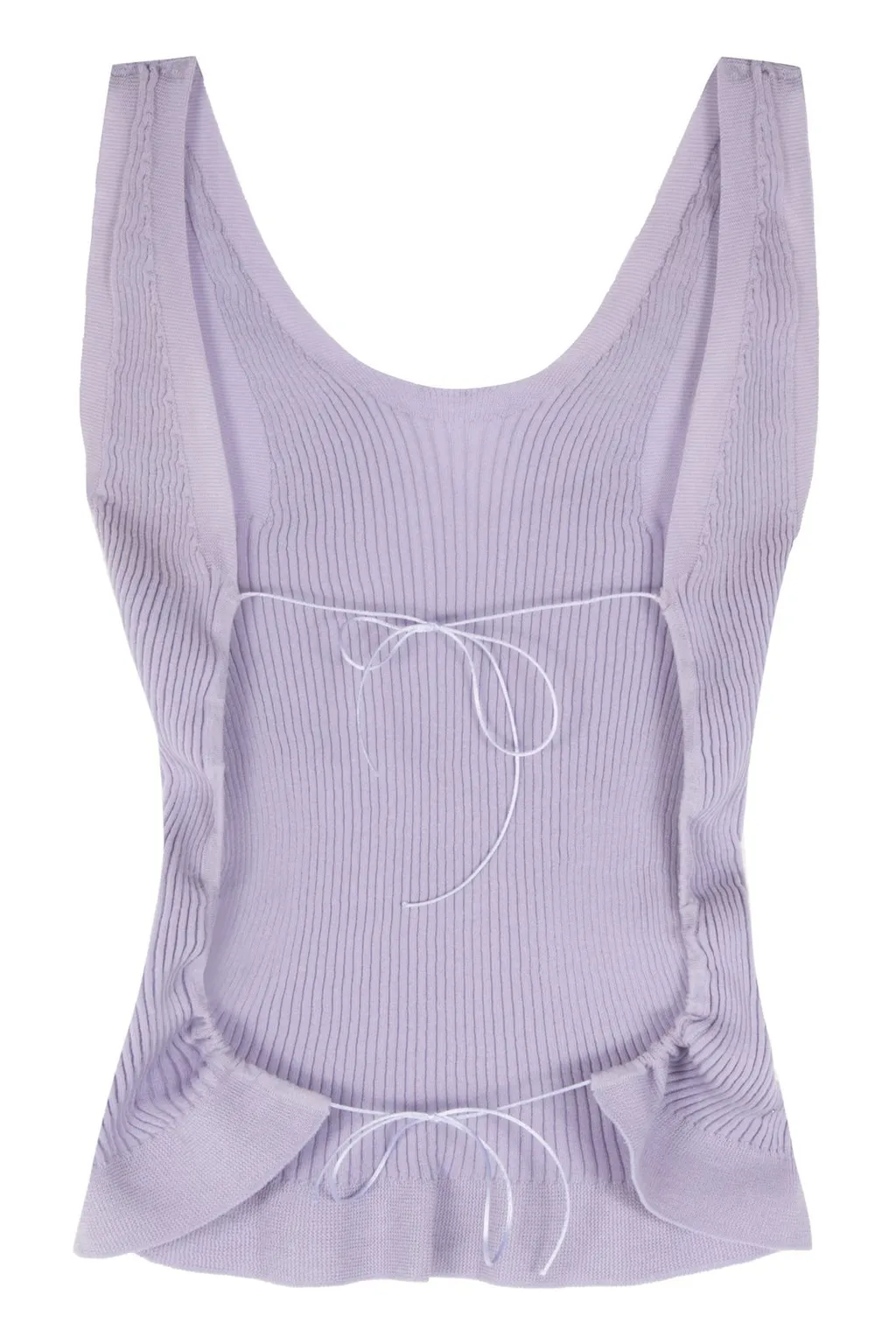 Ribbed Knit Sleeveless Top