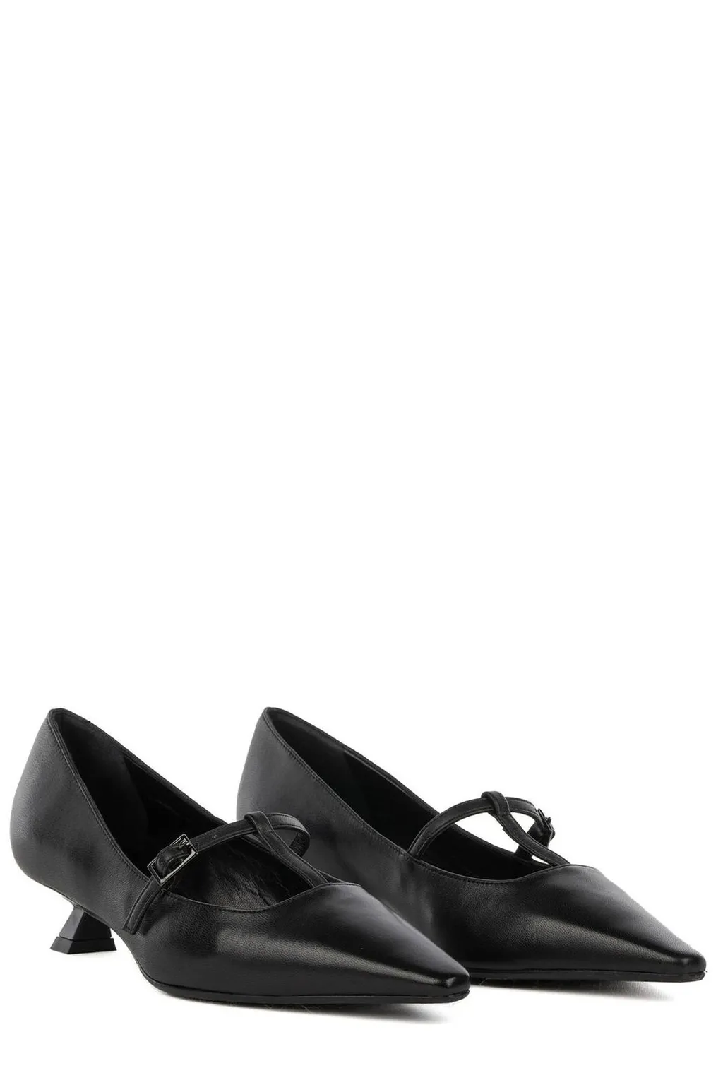 Pointed-Toe Buckle Pumps