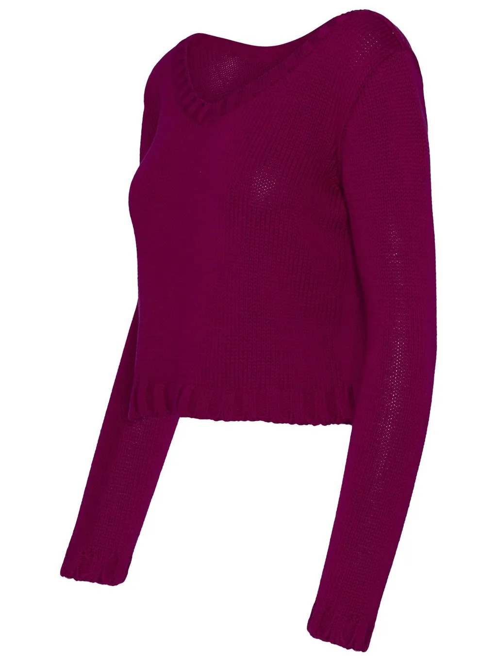 Ribbed V-Neck Knitwear