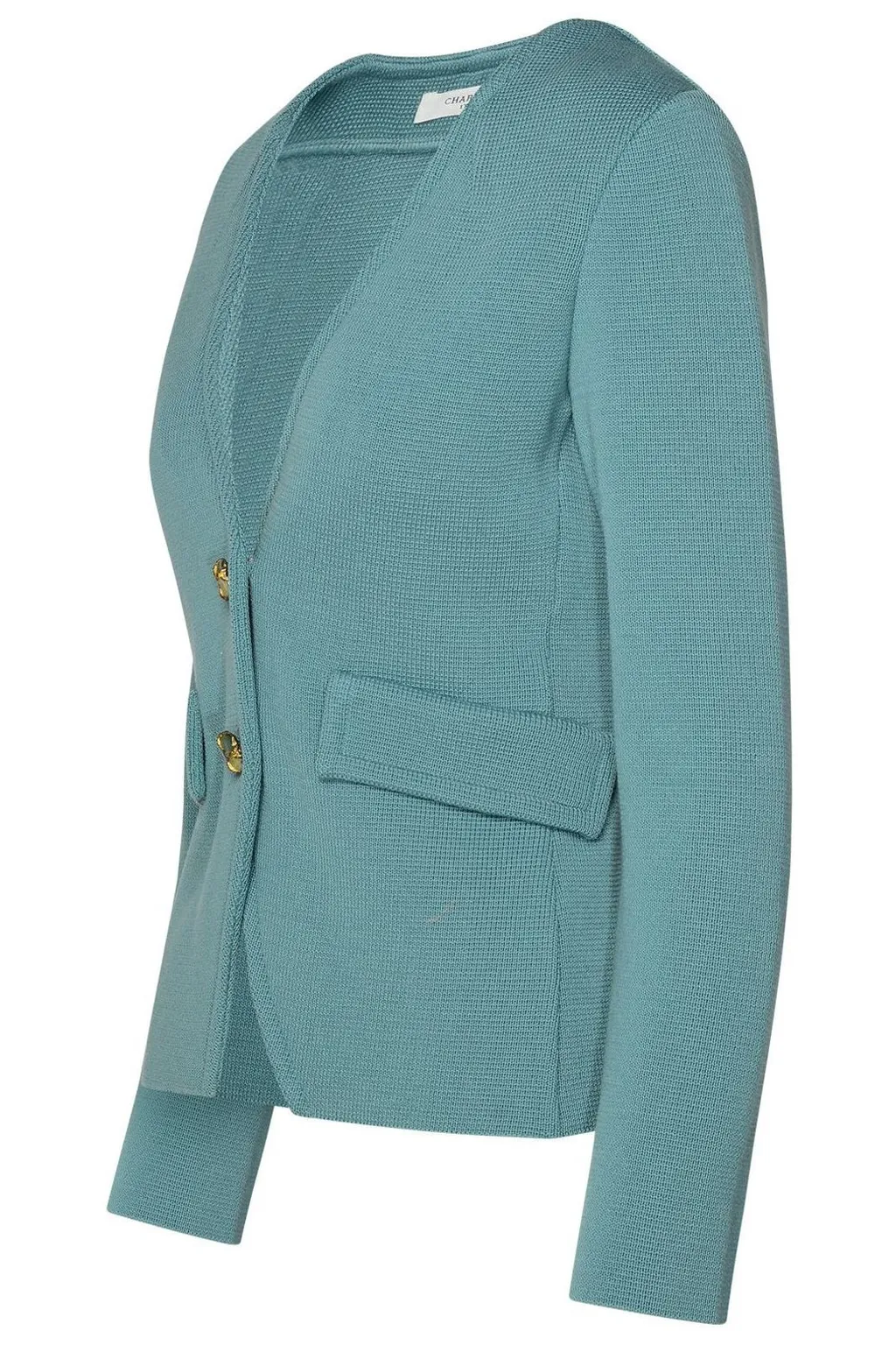 Jewel Button V-Neck Jacket