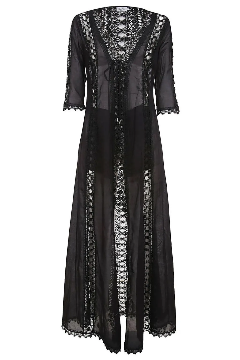 Lace Open-Front Jacket