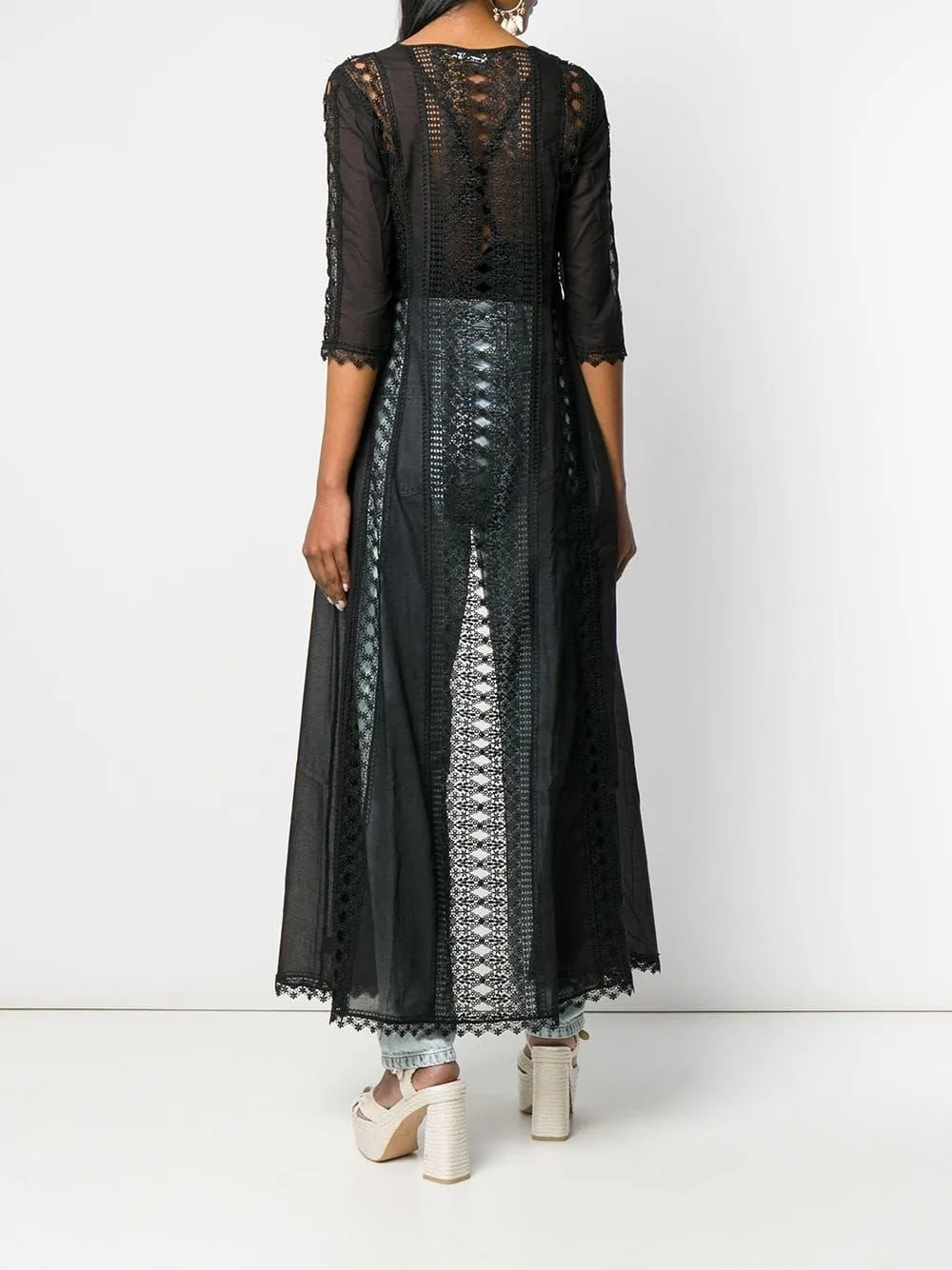 Lace Open-Front Jacket