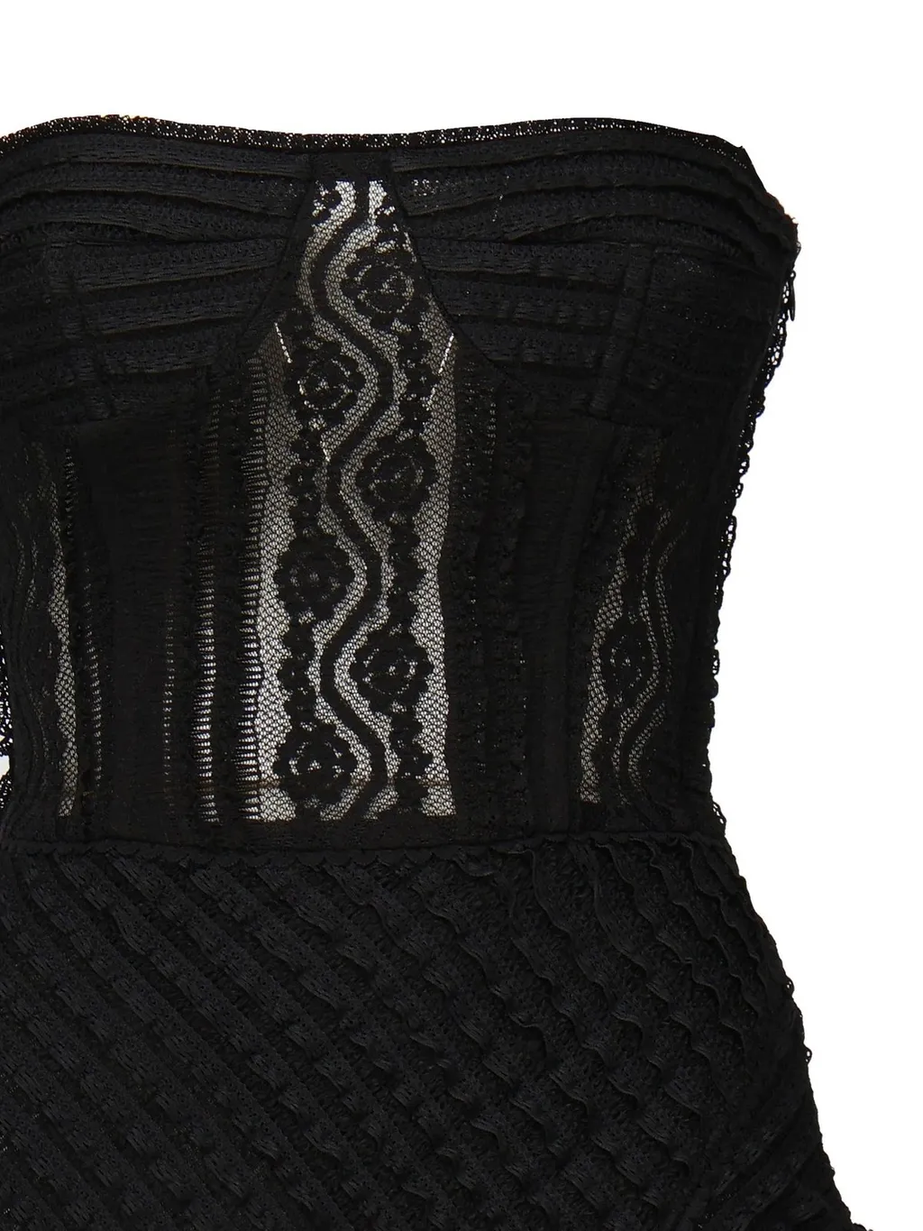 Strapless Mesh Maxi Dress