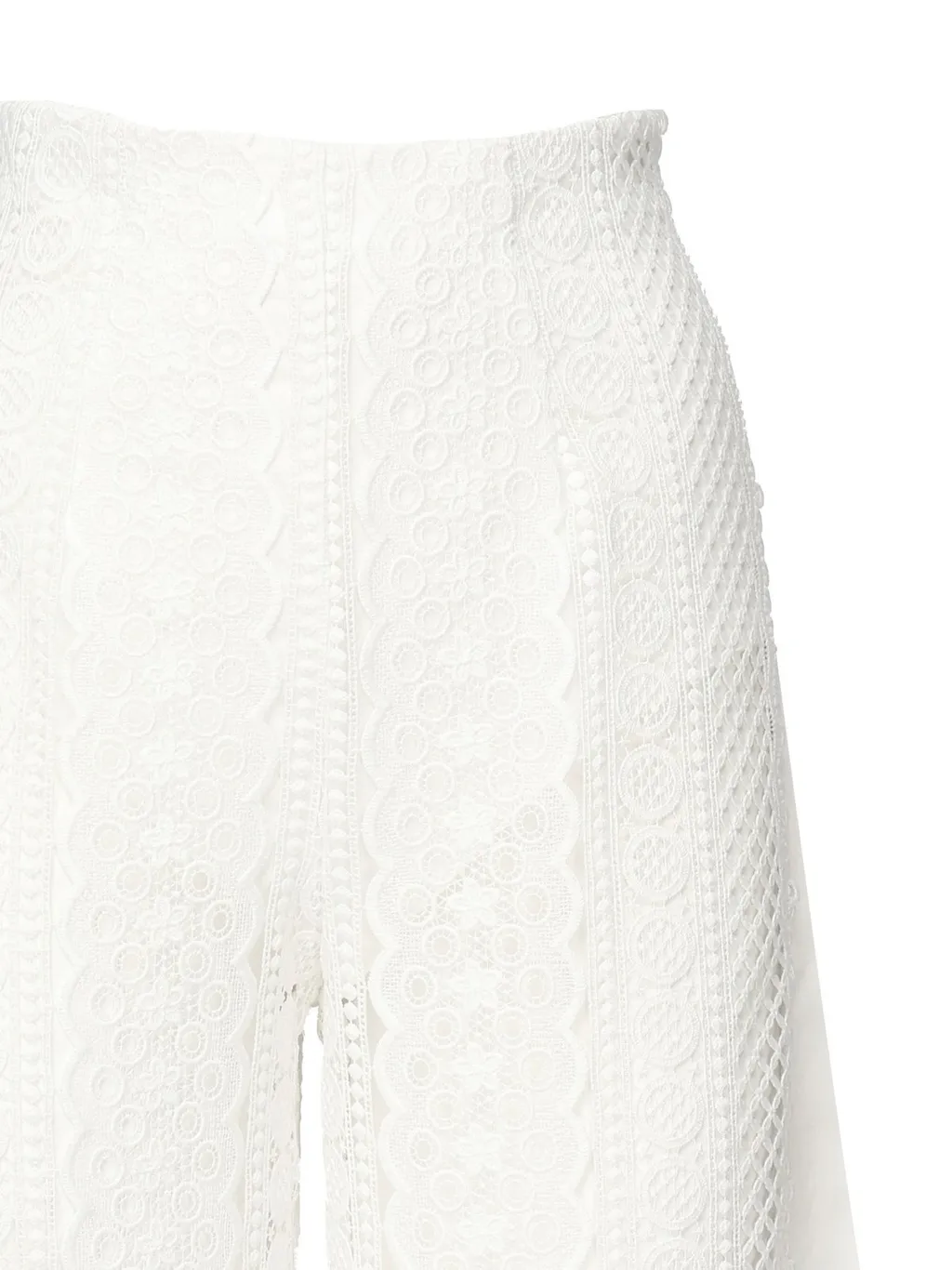 Wide-Leg Semi-Transparent Pants