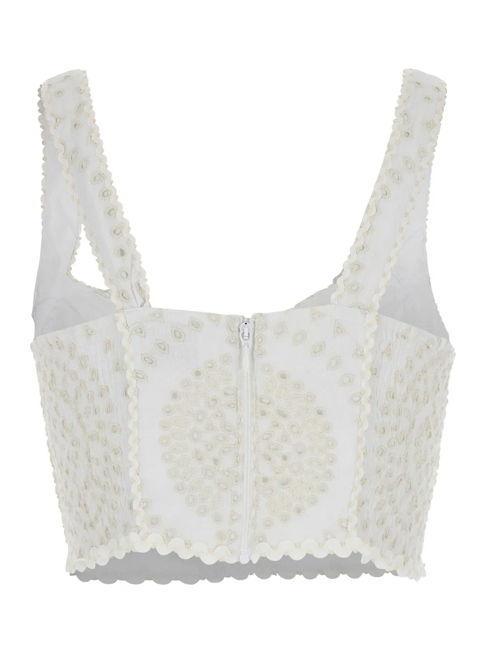 Goldie V Neck Perforated Top