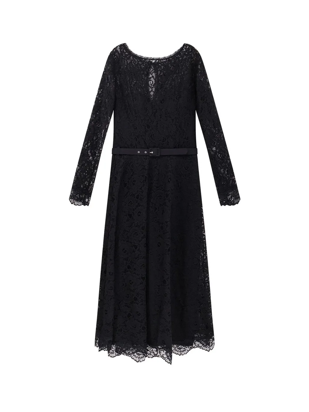 Lace Belted Dress