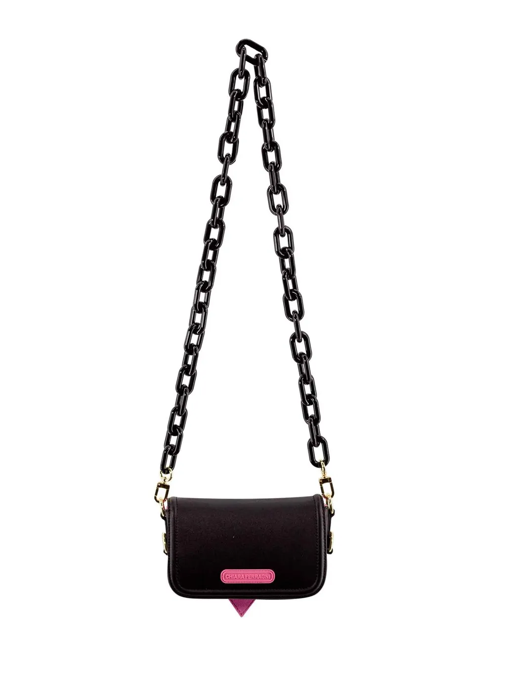 Logo Patch Chain-Linked Shoulder Bag