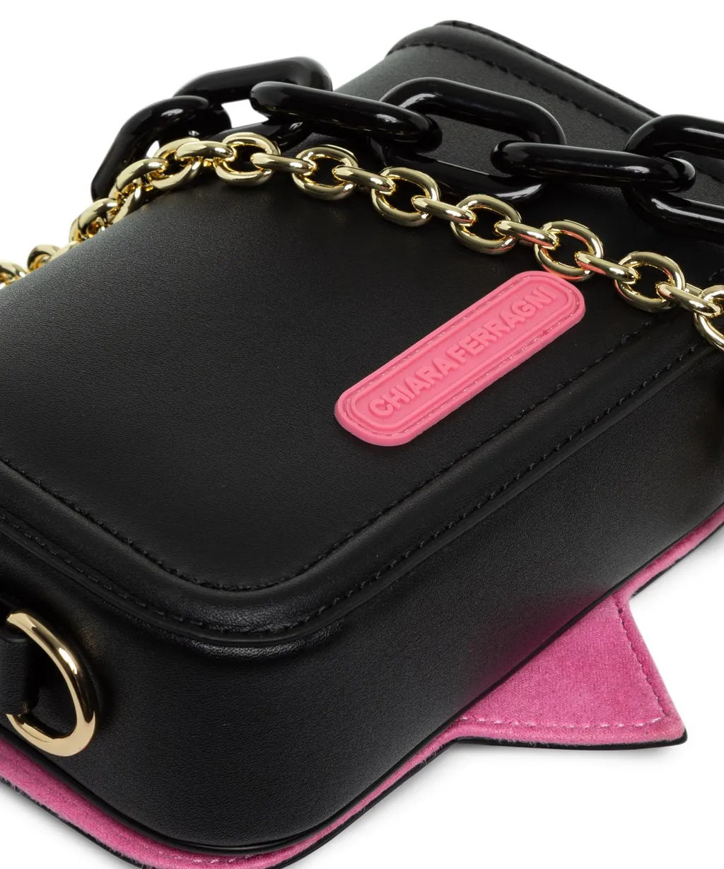 Logo Patch Chain-Linked Shoulder Bag
