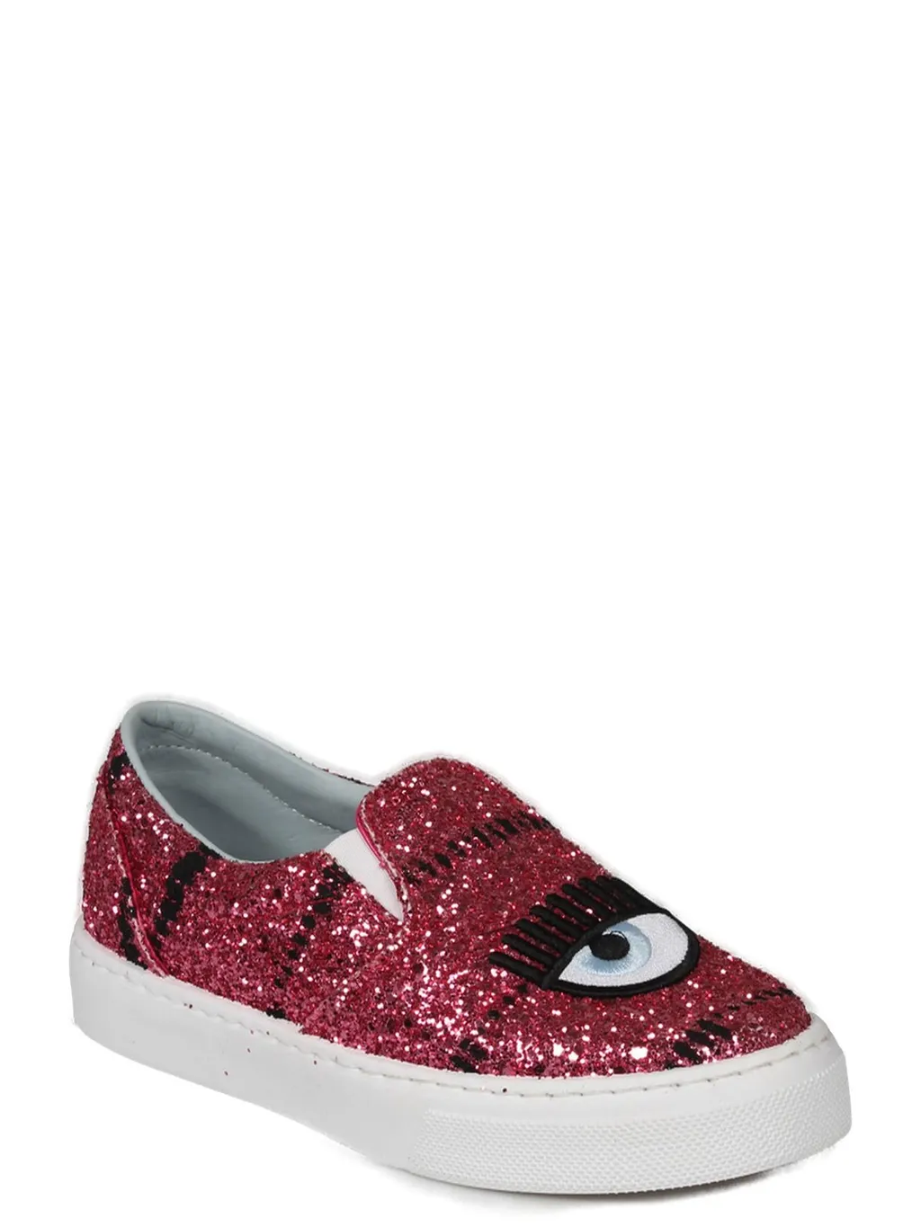 Glitter-Detailed Slip-On Sneakers