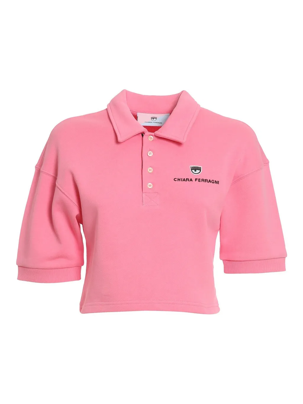 Short-Sleeved Cropped Polo Shirt