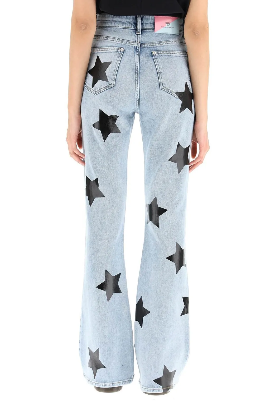 Star Printed Mid-Rise Jeans