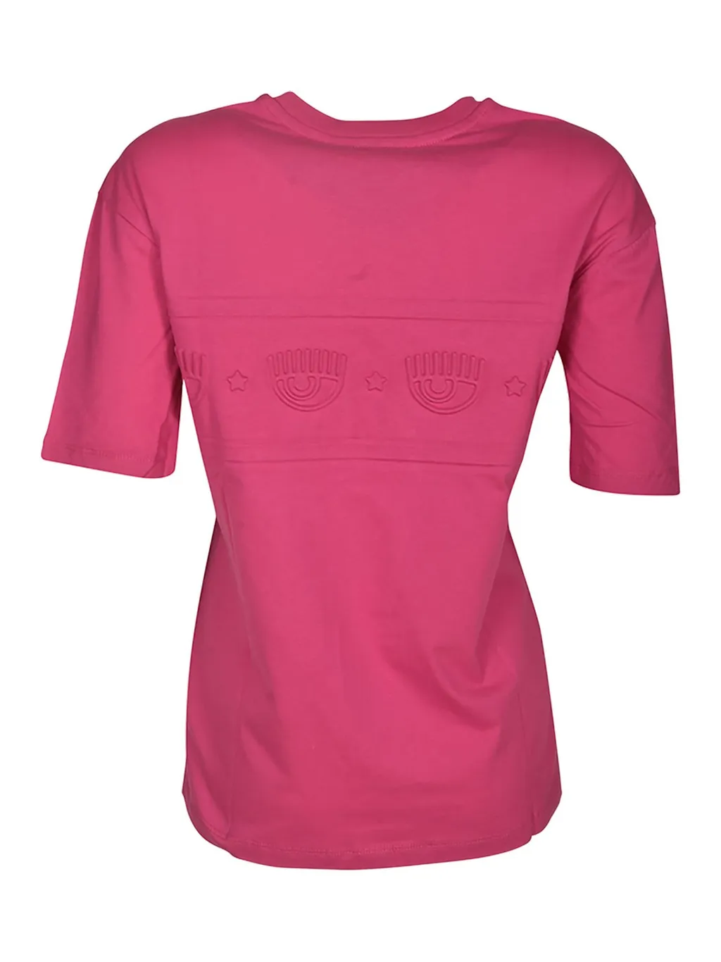 Eyelike-Embossed Crewneck T-Shirt