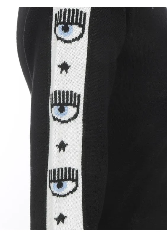 Logo Tape Crewneck Knitted Dress