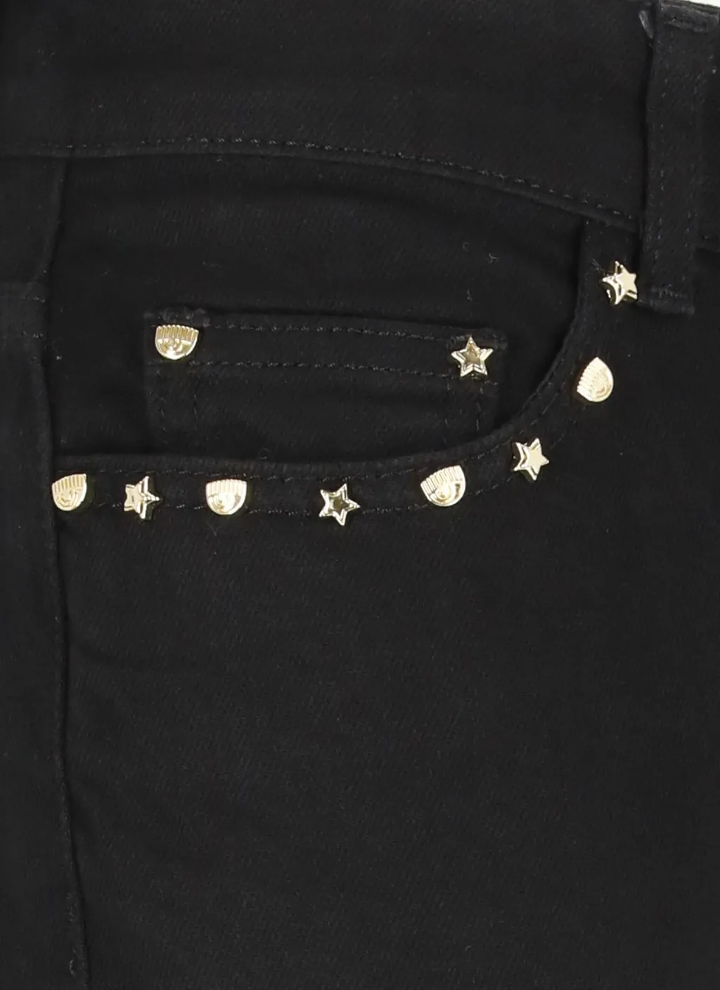 Stud-Embellished Straight-Leg Jeans