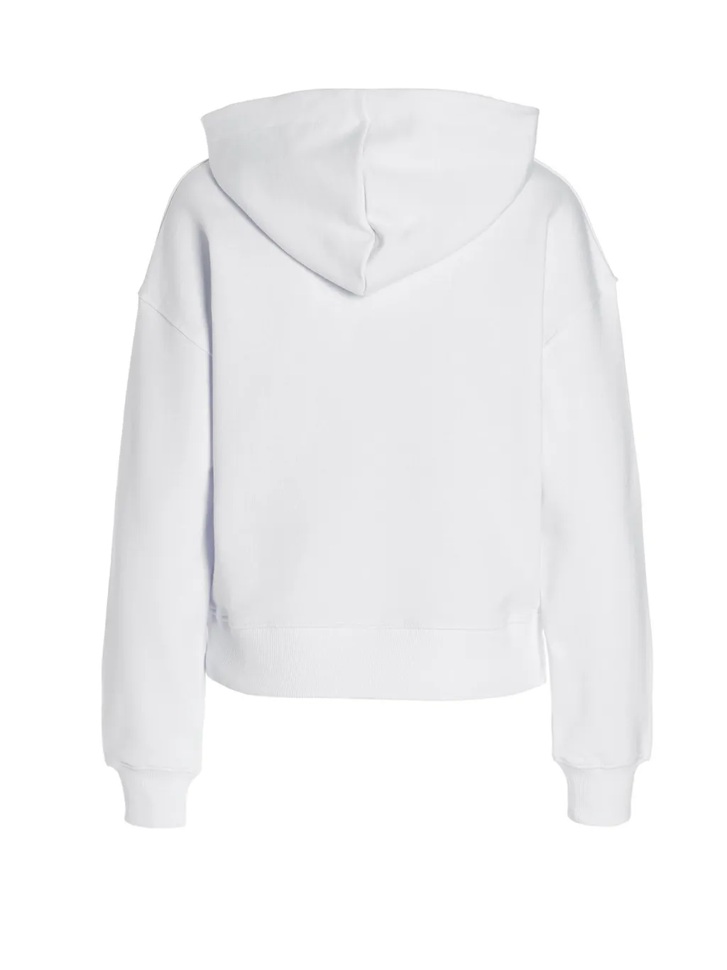 Floral-Logo Printed Drawstring Hoodie