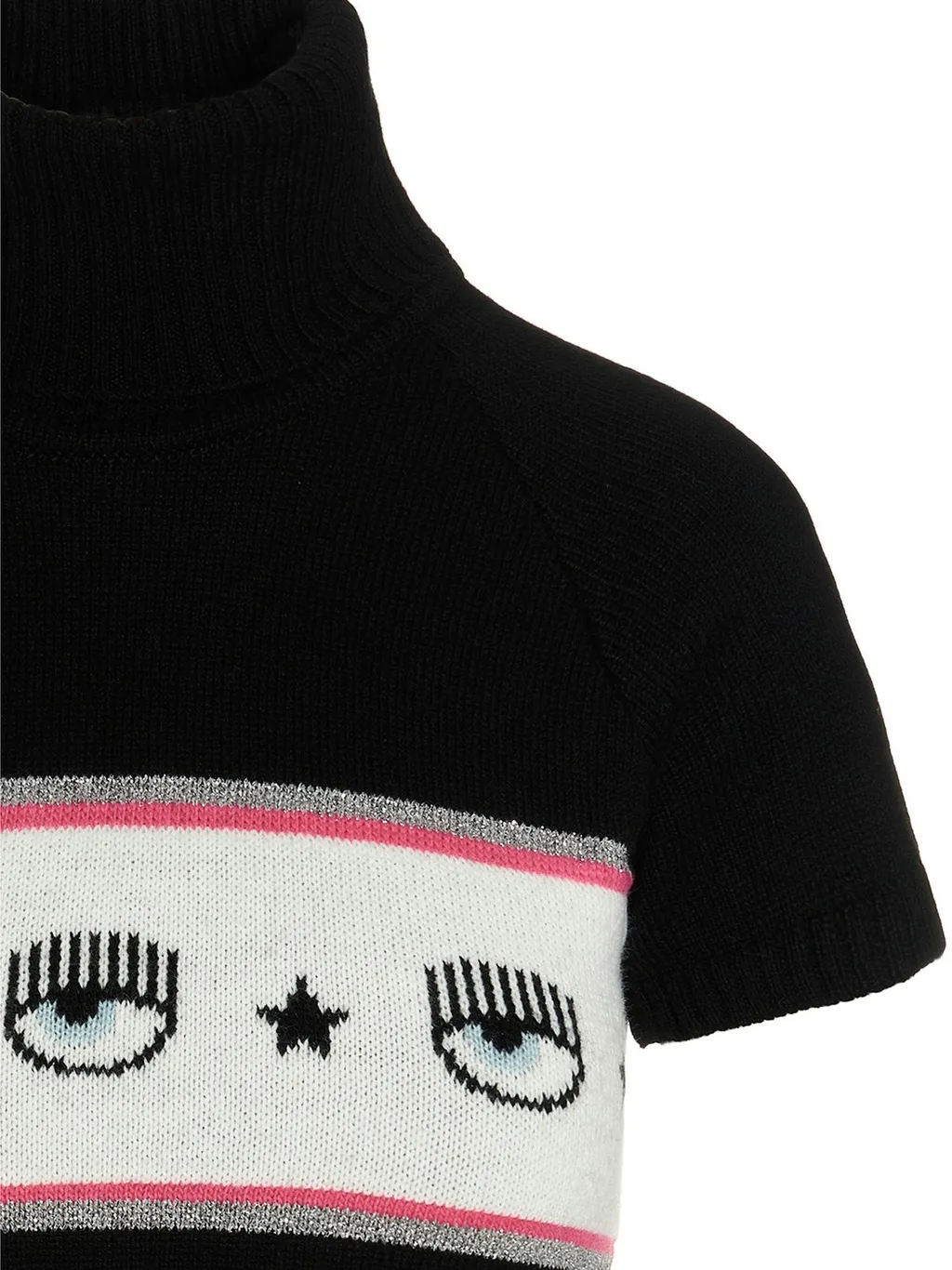 Logo-Intarsia Roll Neck Knitted Dress