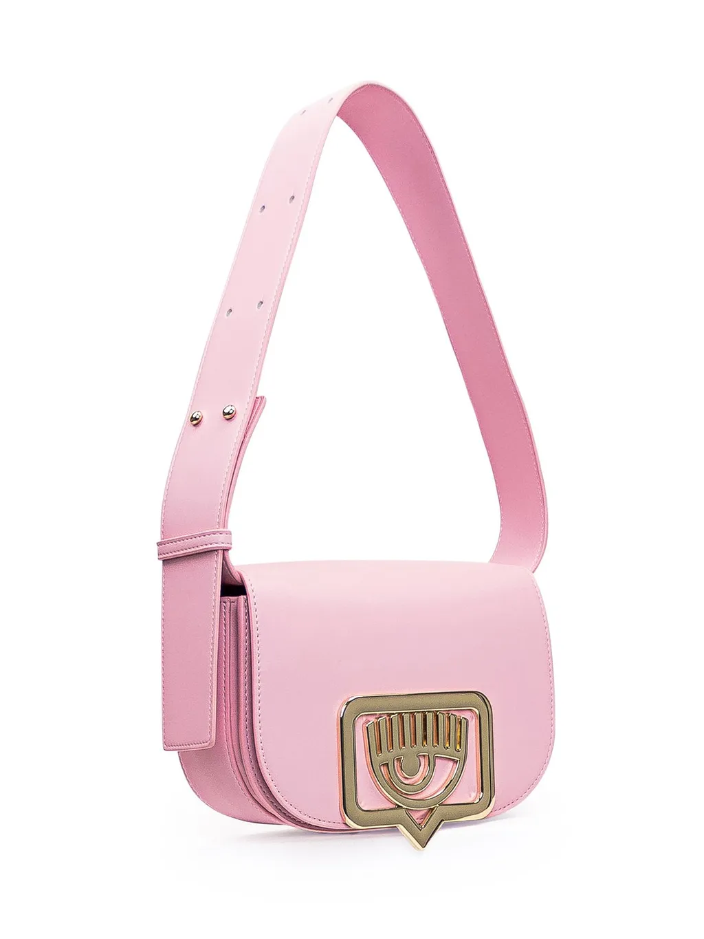 Eyelike Motif Foldover Top Shoulder Bag