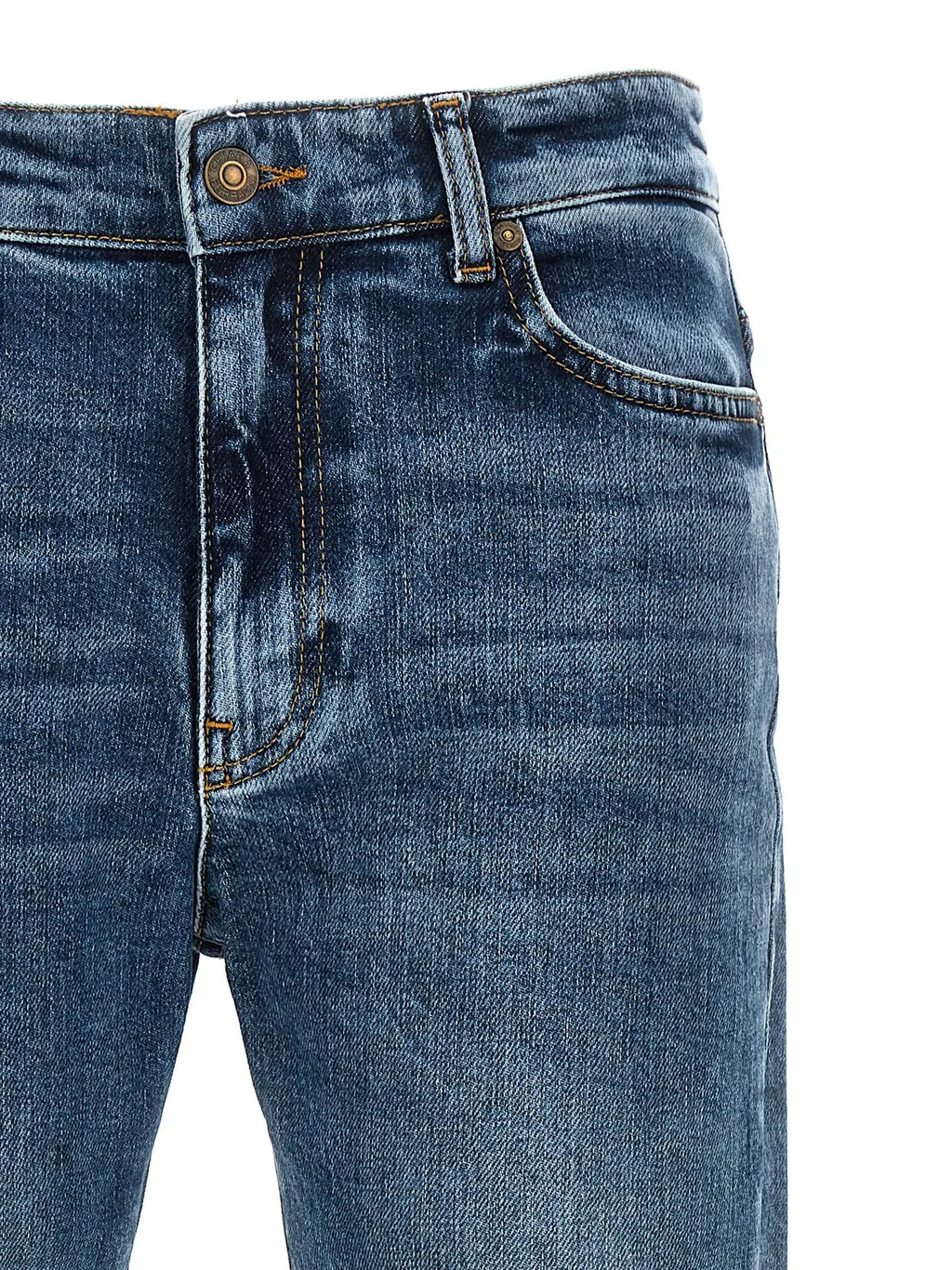 Logo Embroidered Straight Leg Jeans