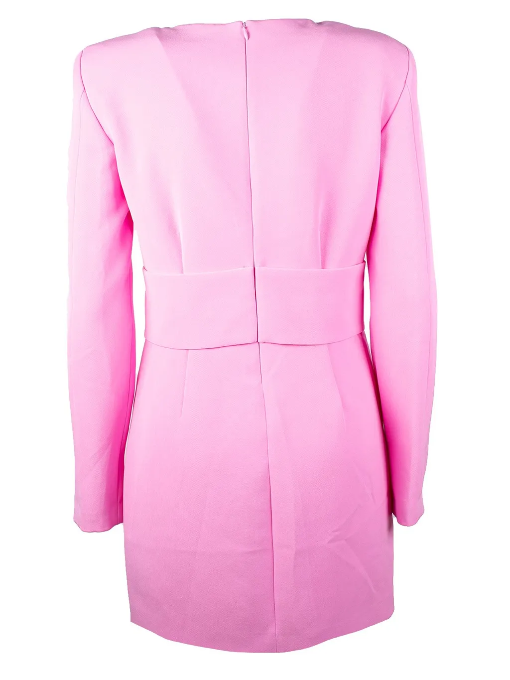 Button-Embellished Fitted Waist Mini Dress