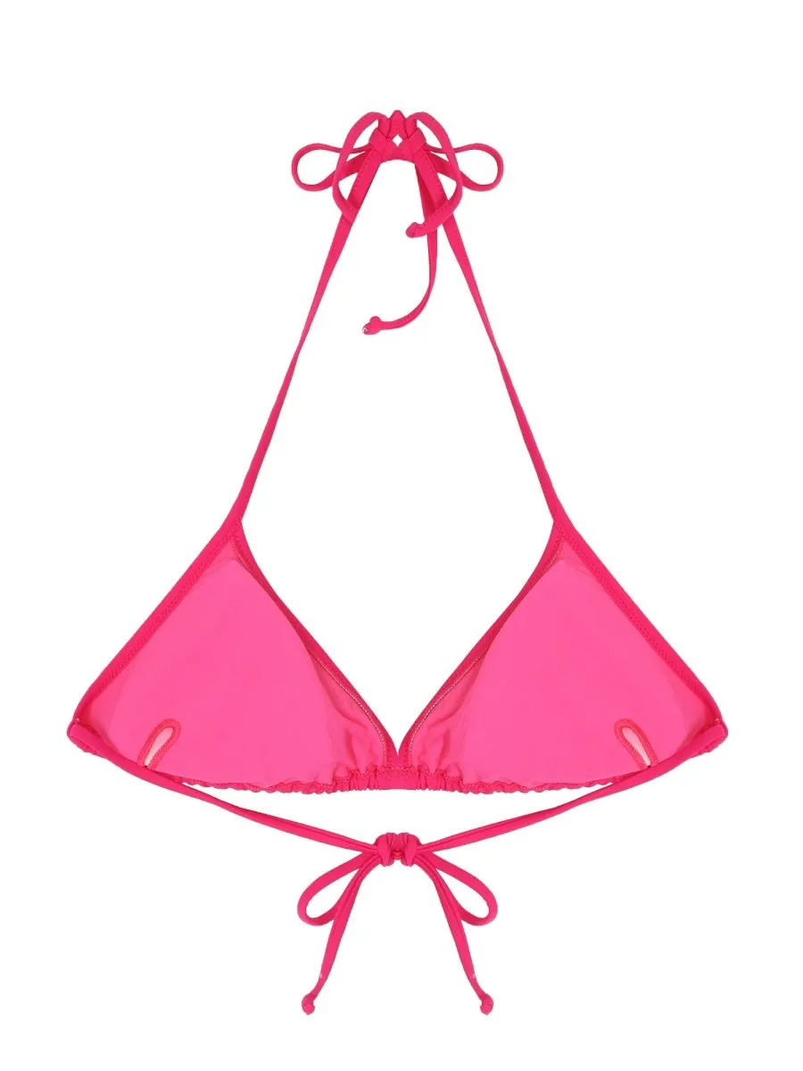 Logo-Printed Halterneck Bikini Top