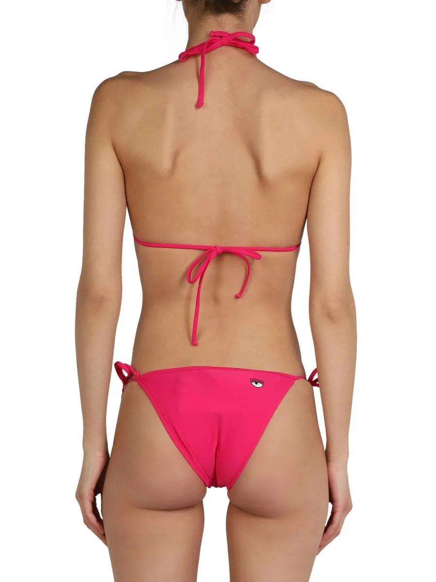 Logo-Printed Halterneck Bikini Top