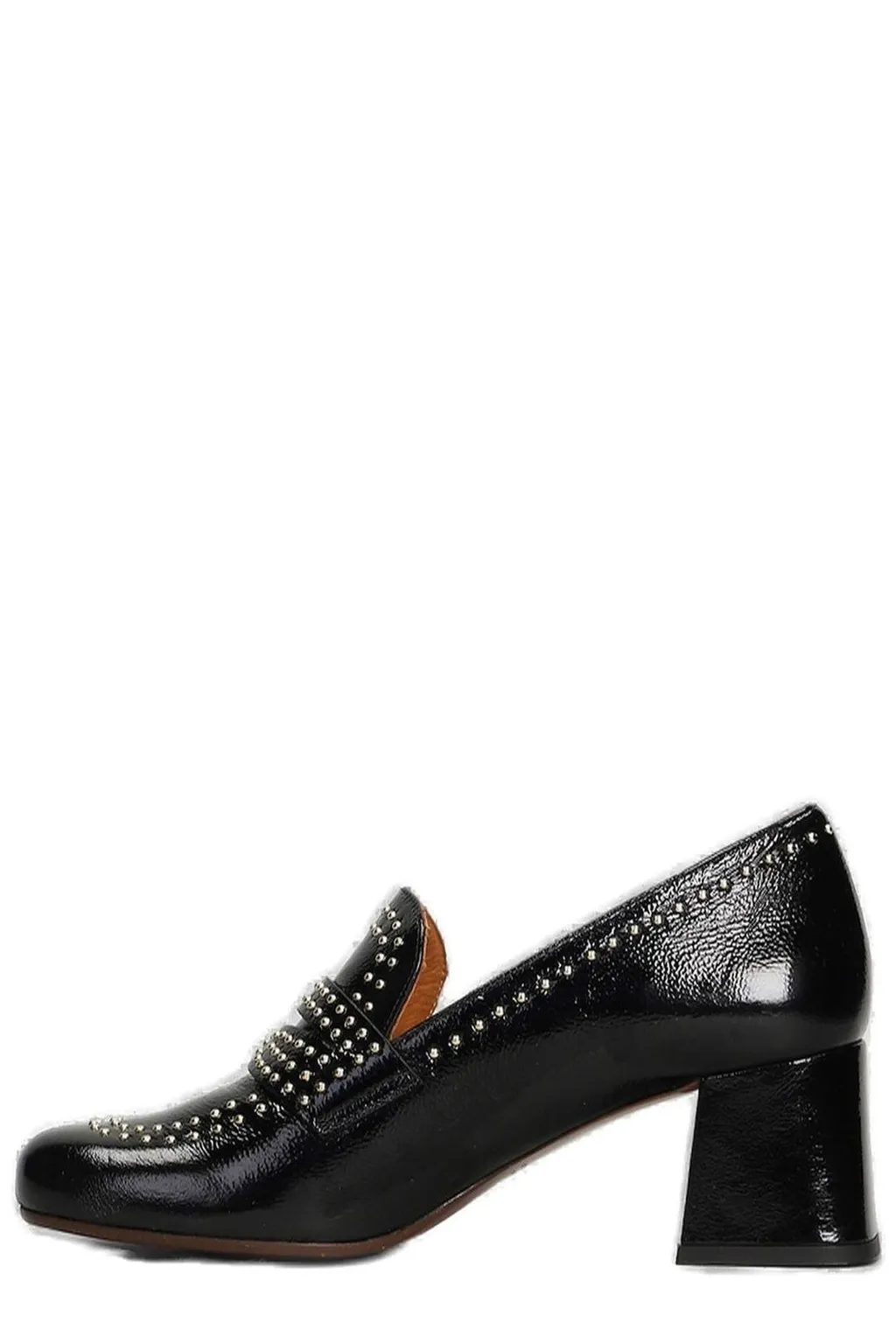 Block Heel Embellished Pumps