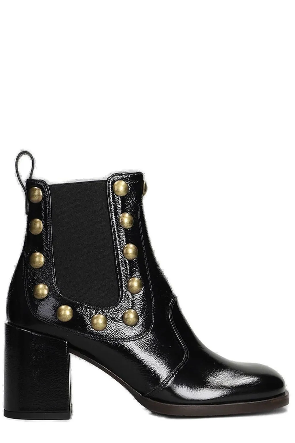 Block Heel Embellished Boots
