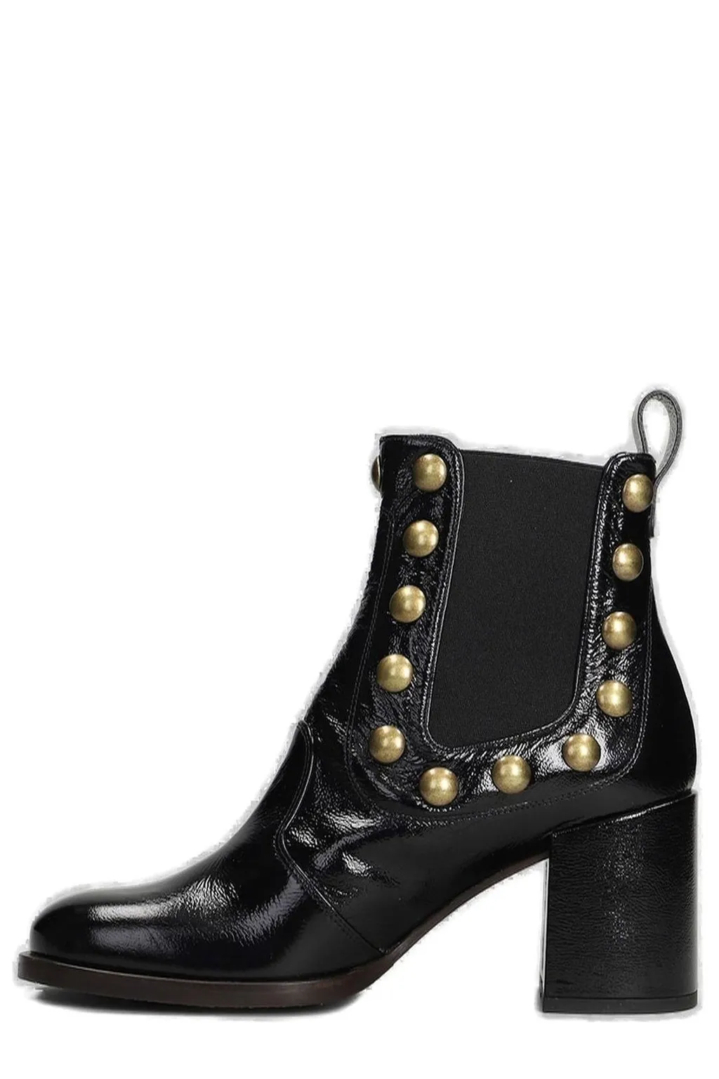 Block Heel Embellished Boots