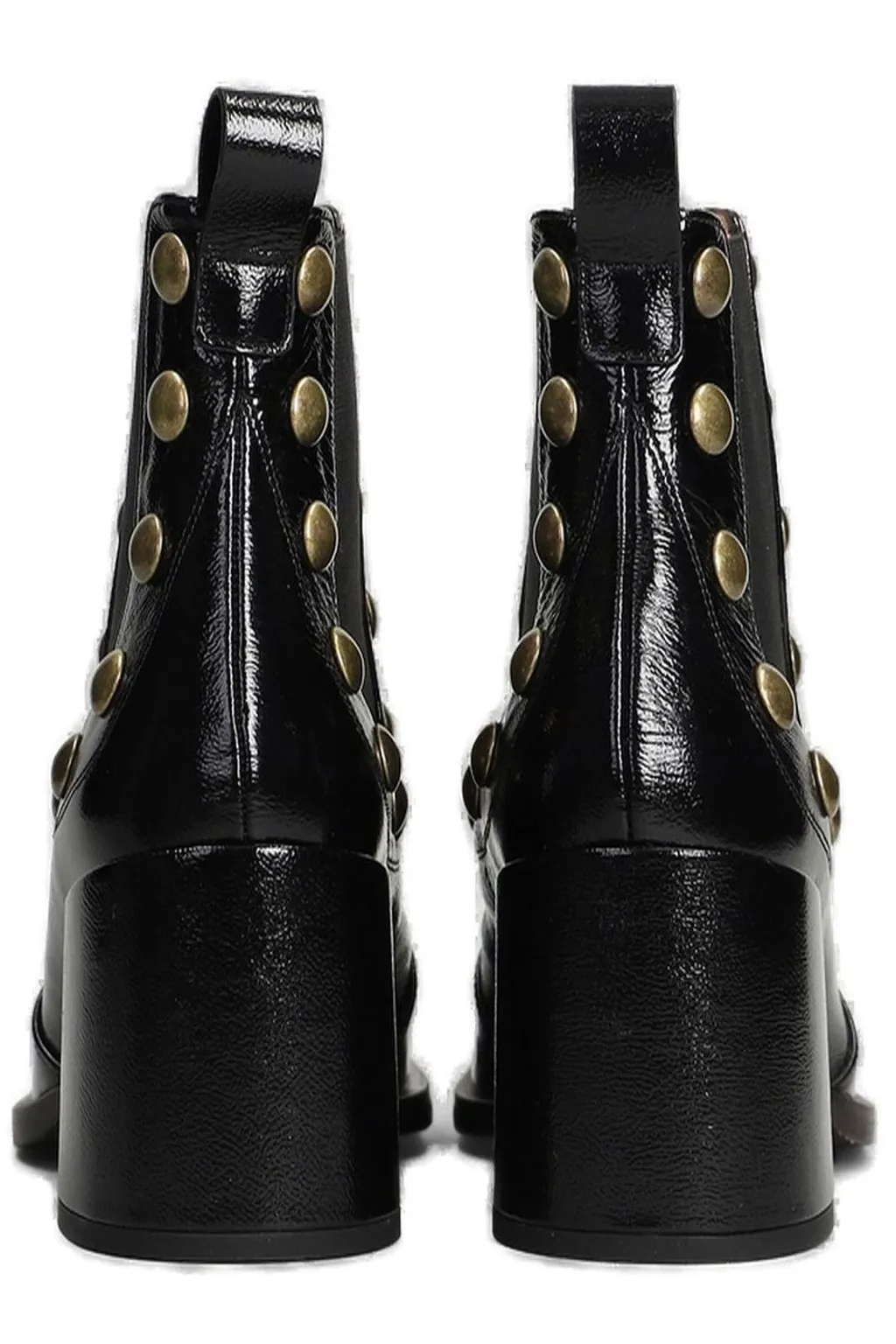 Block Heel Embellished Boots