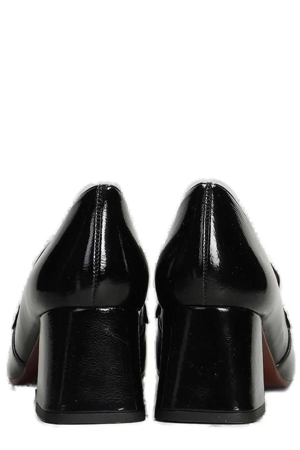 Moil Block Heel Embellished Pumps