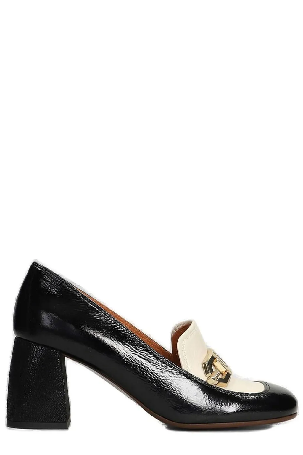 Block Heel Round Toe Pumps