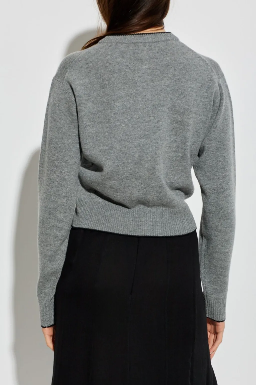 Fitted Crewneck Knitted Cardigan