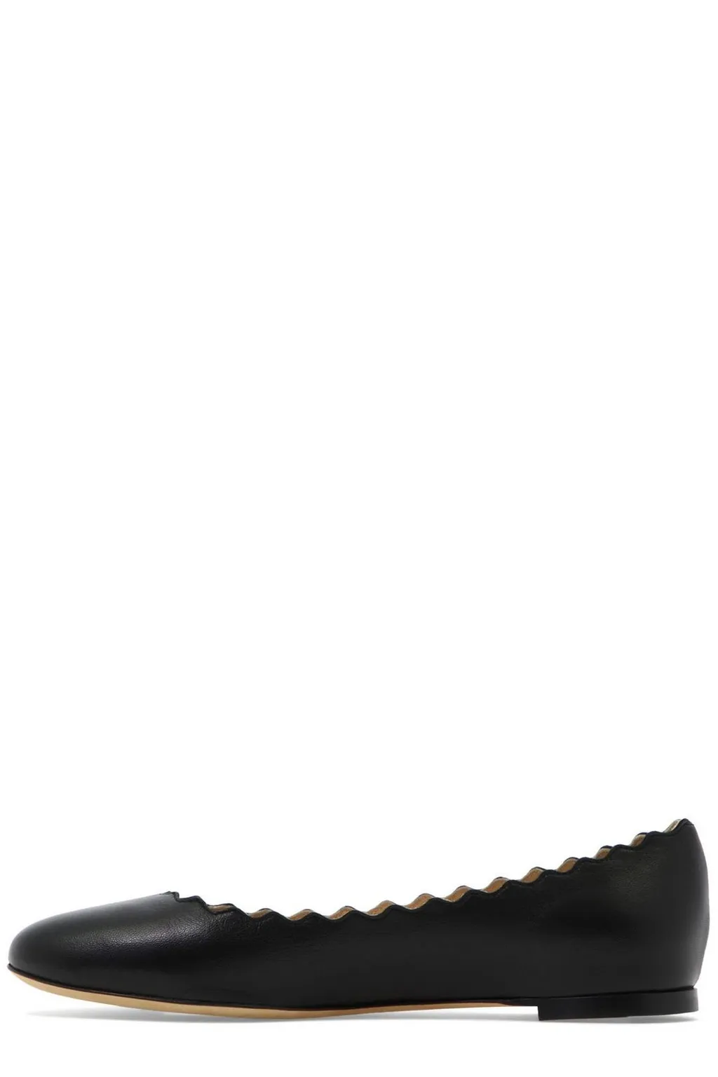 Scallop-Edge Ballerina Flats