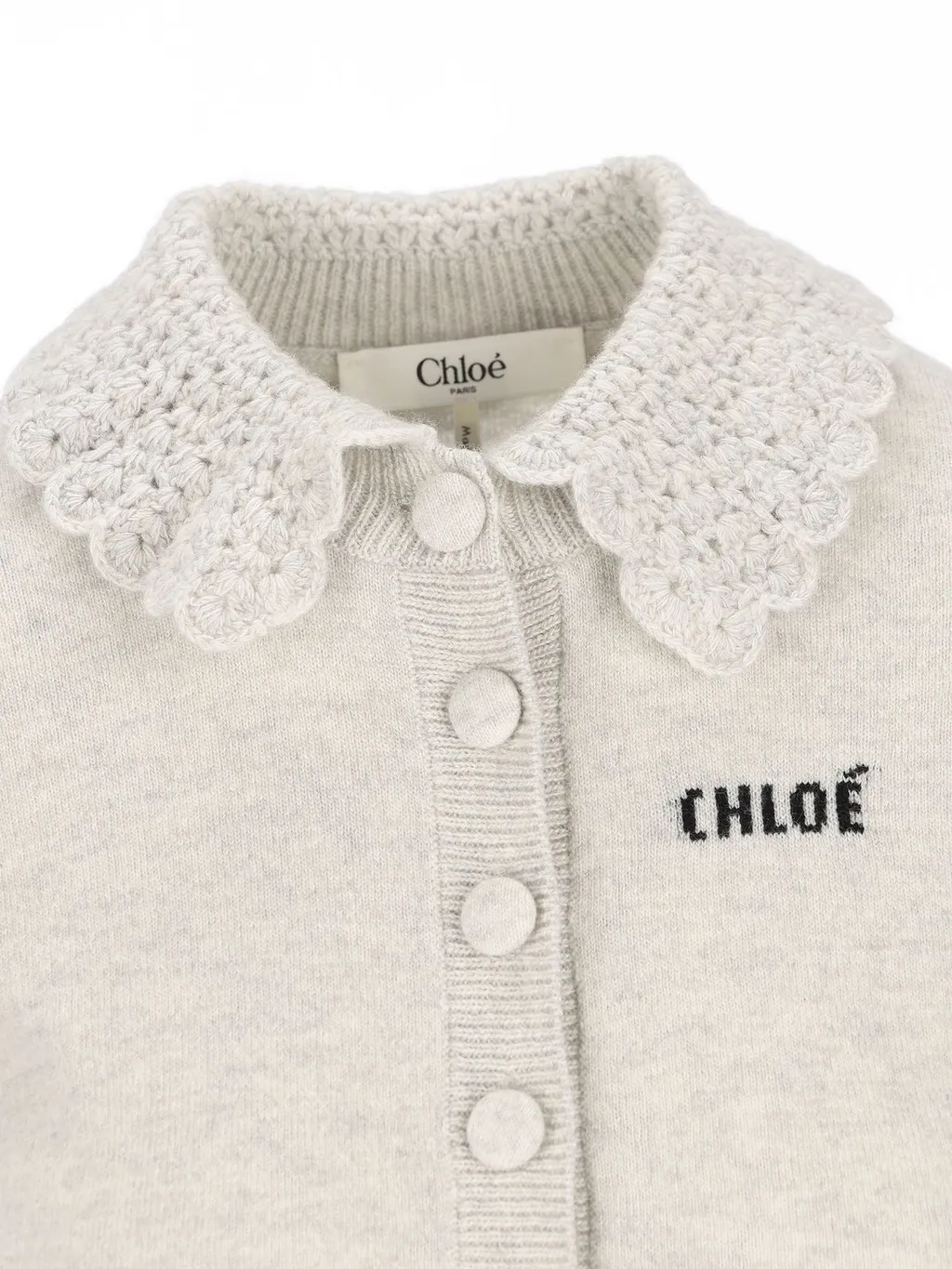 Logo Embroidered Knitted Cardigan