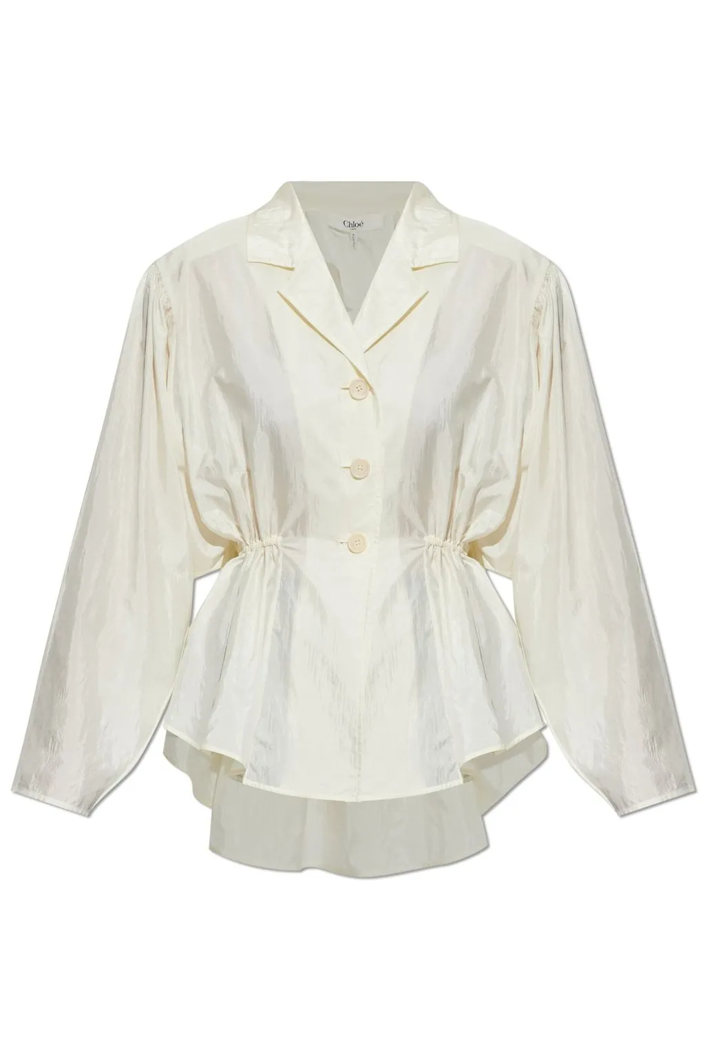 Puffy Sleeved V-Neck Blouse