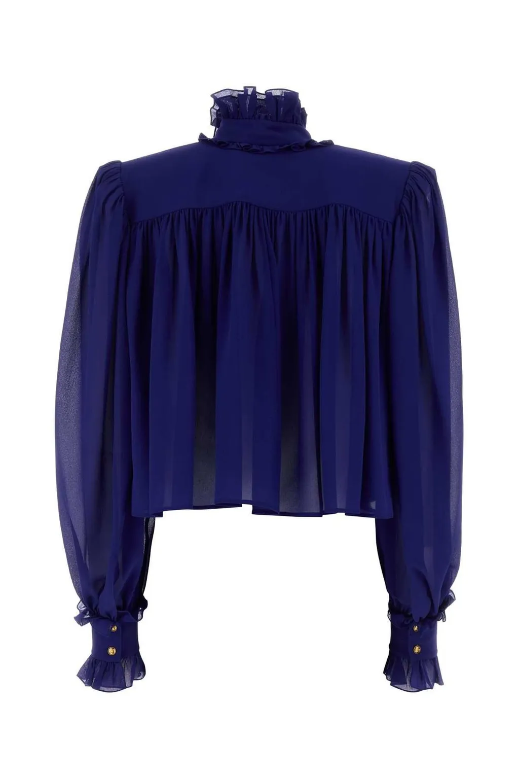 Maxi Gathered High-Neck Top