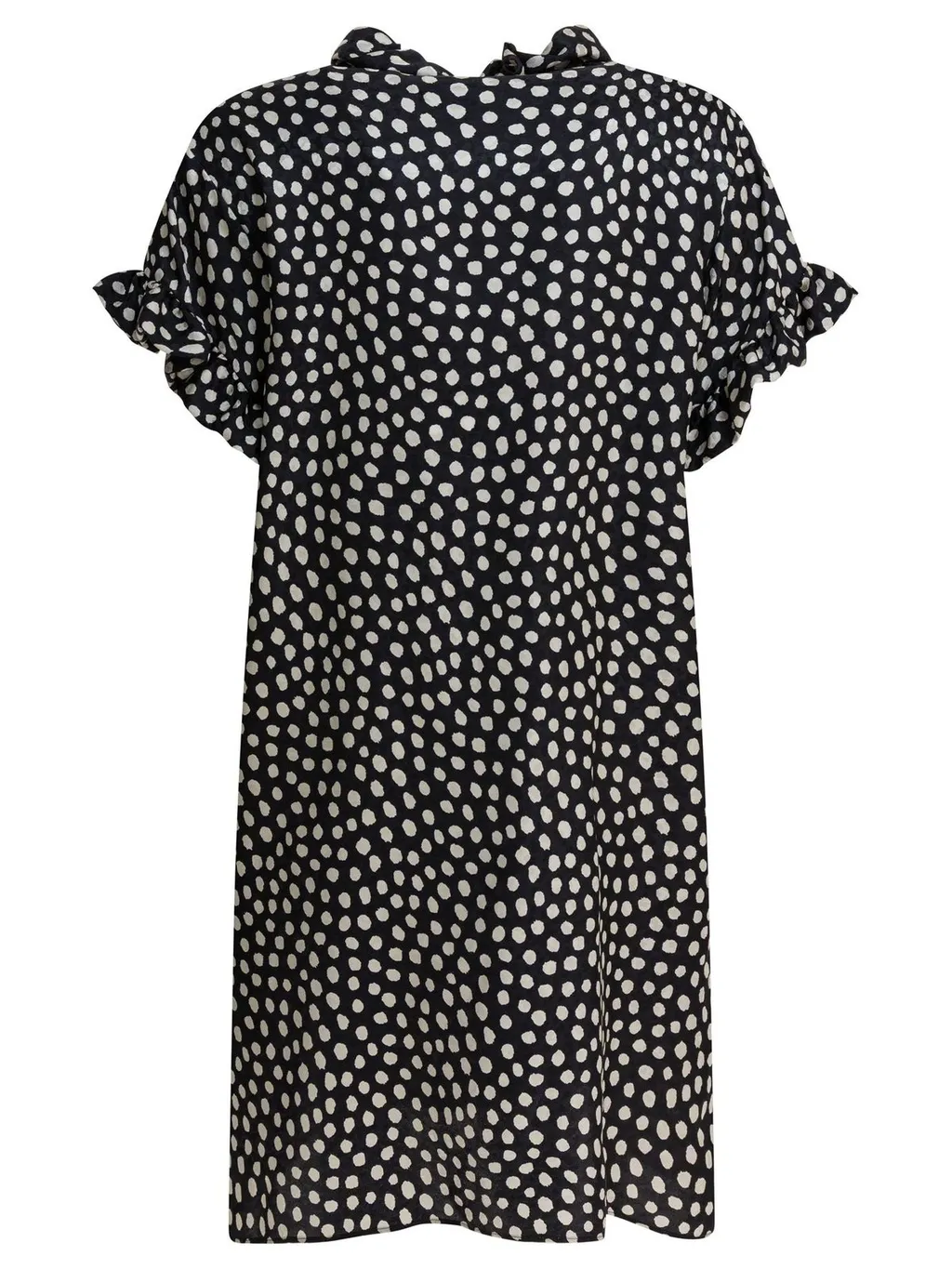 Polka Dot Printed Ruffled Mini Dress